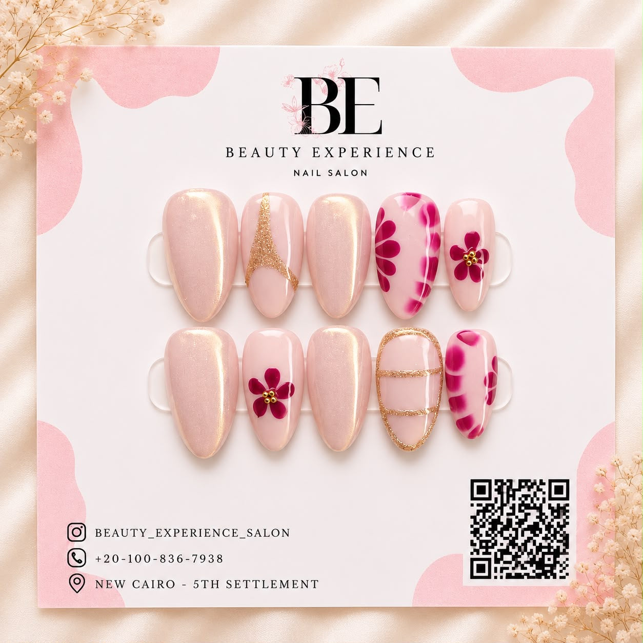 Press On Nails - Customized 3D Flowers press-on nails