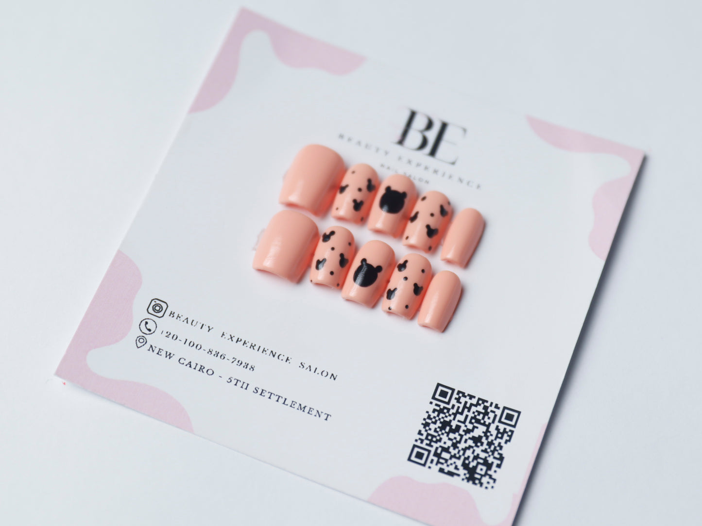 Teddy Bear Press On Nails Design