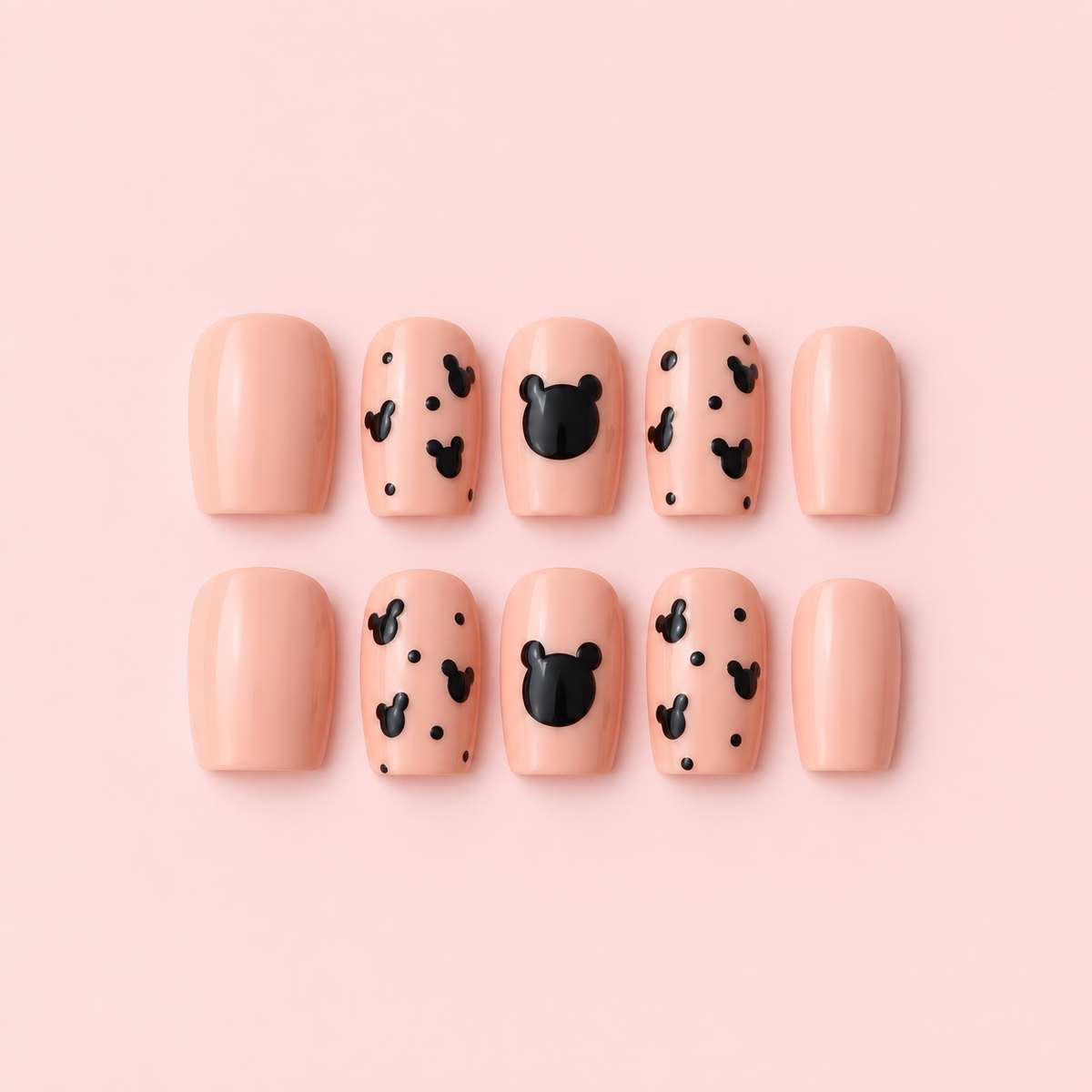 Teddy Bear Press On Nails Design | Beauty Experience Egypt press-on nails