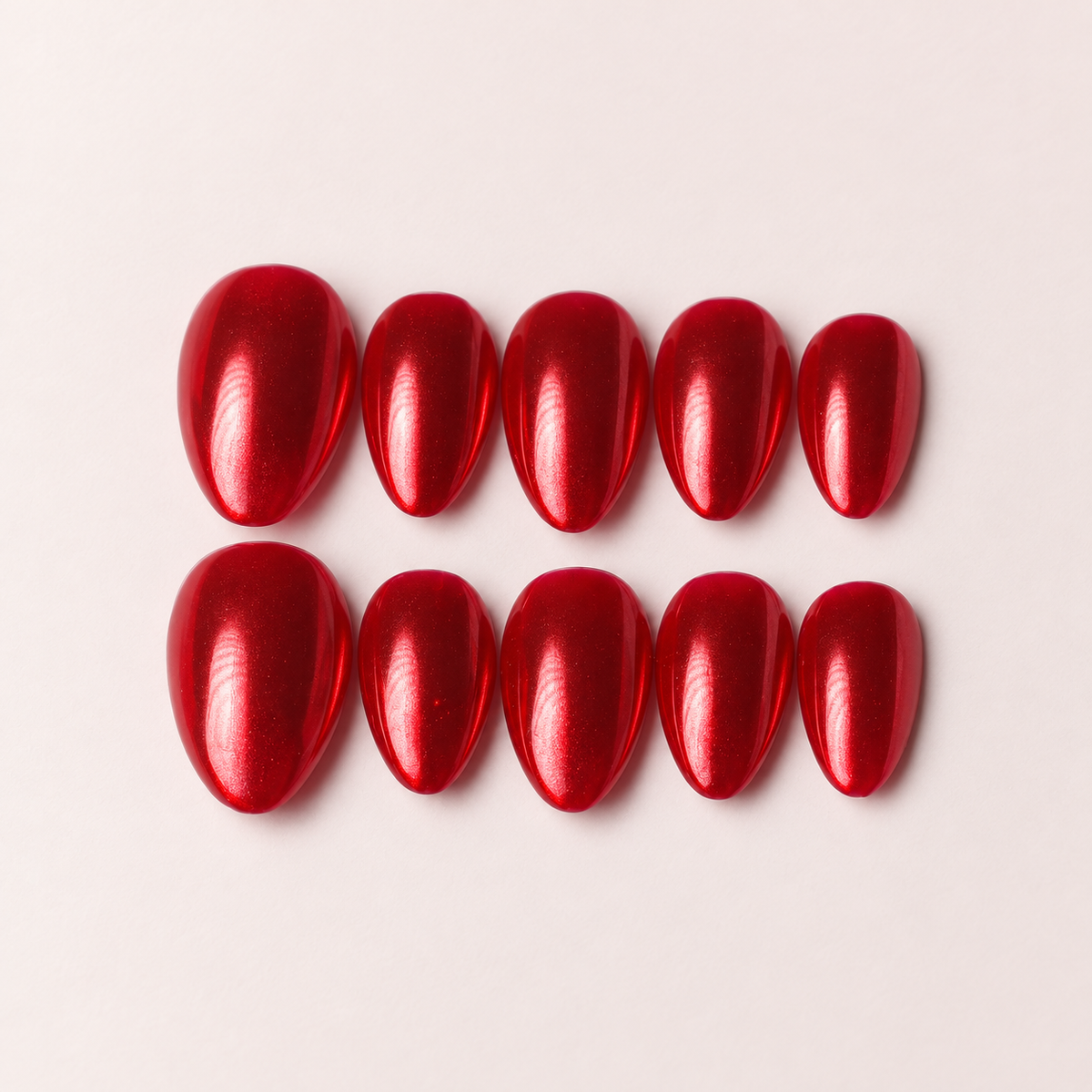 Red Chrome Color | Beauty Experience Egypt press-on nails