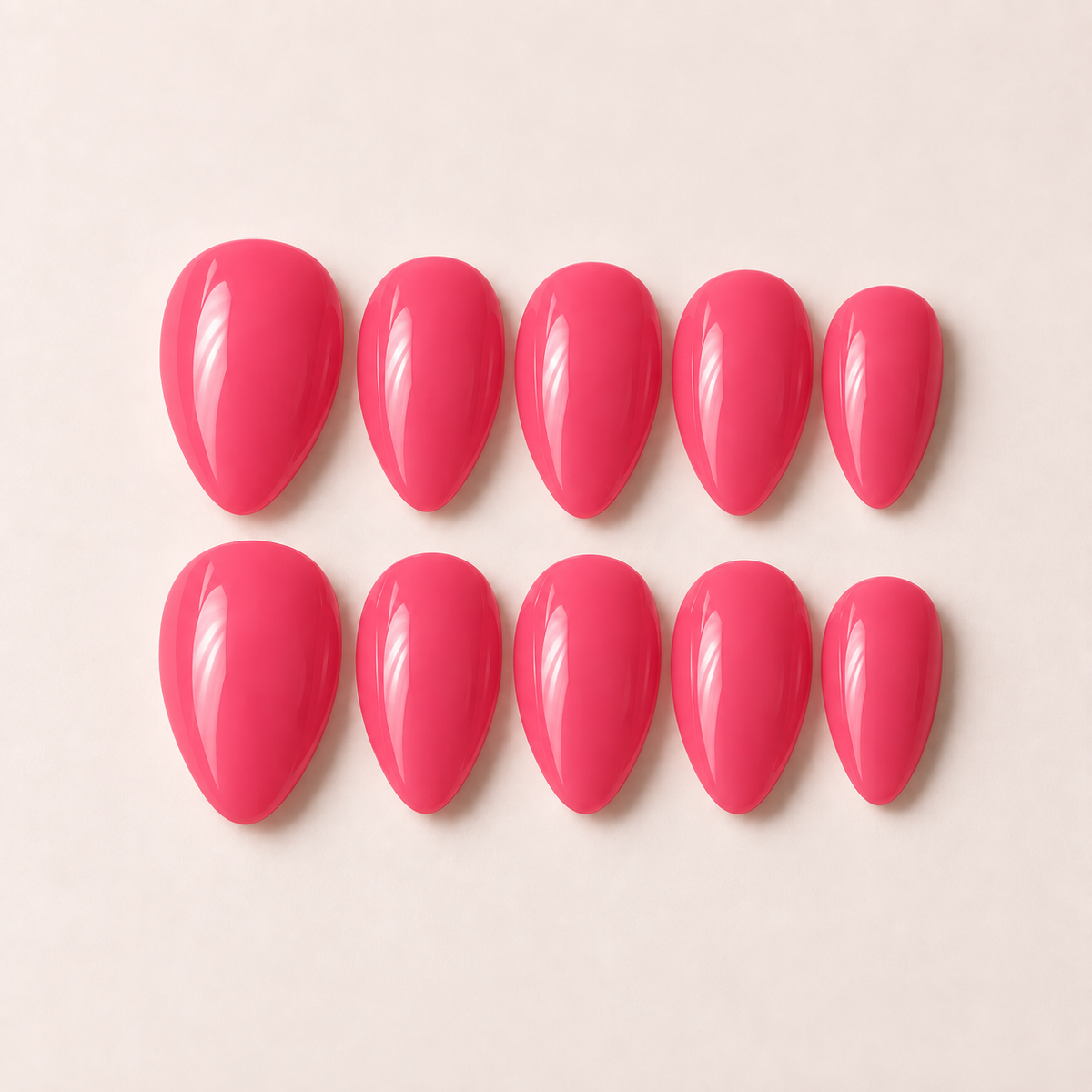 Watermelon Pop Solid Press-On Nails custom-sized set by Beauty Experience Egypt press-on nails